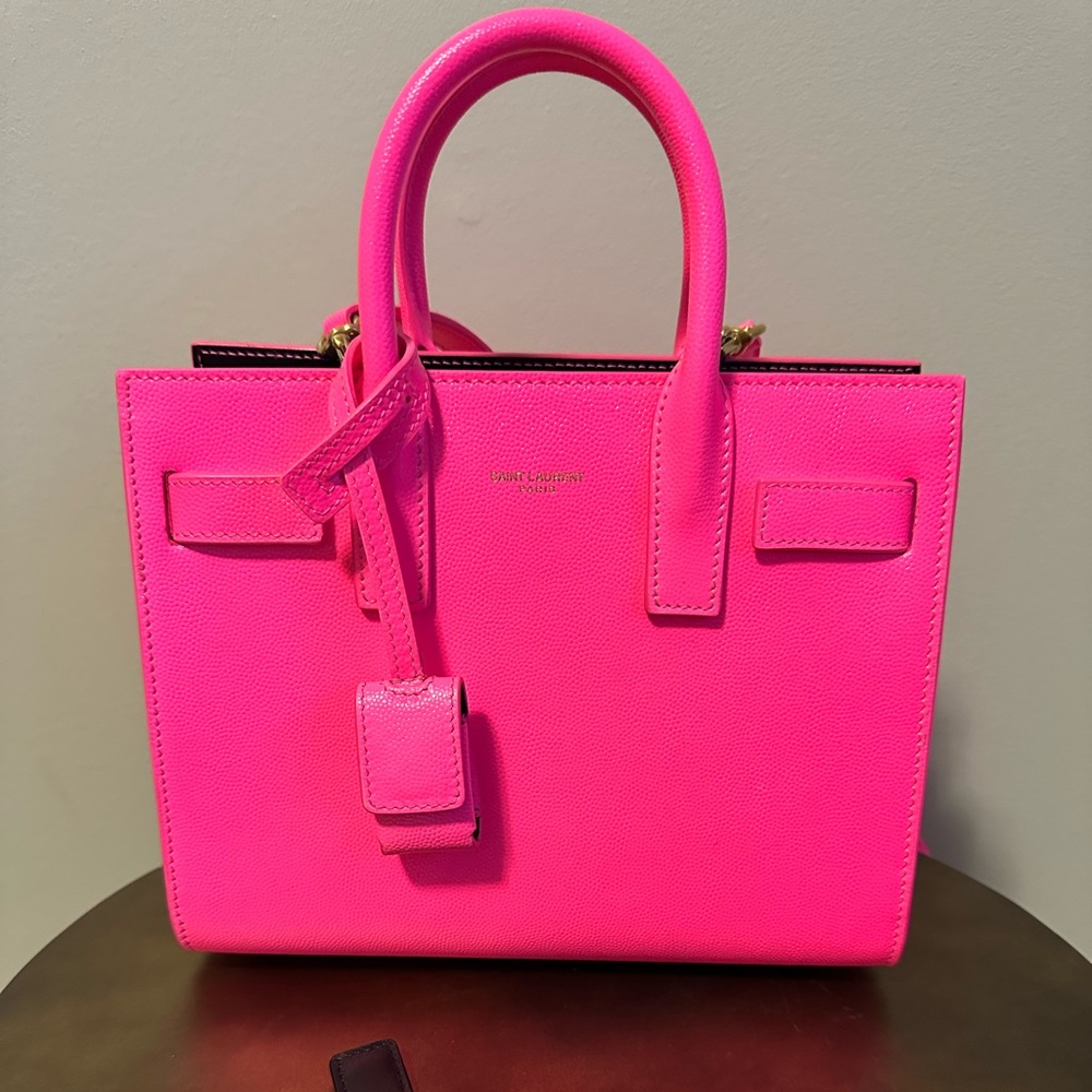 Saint Laurent Neon Pink Satchel